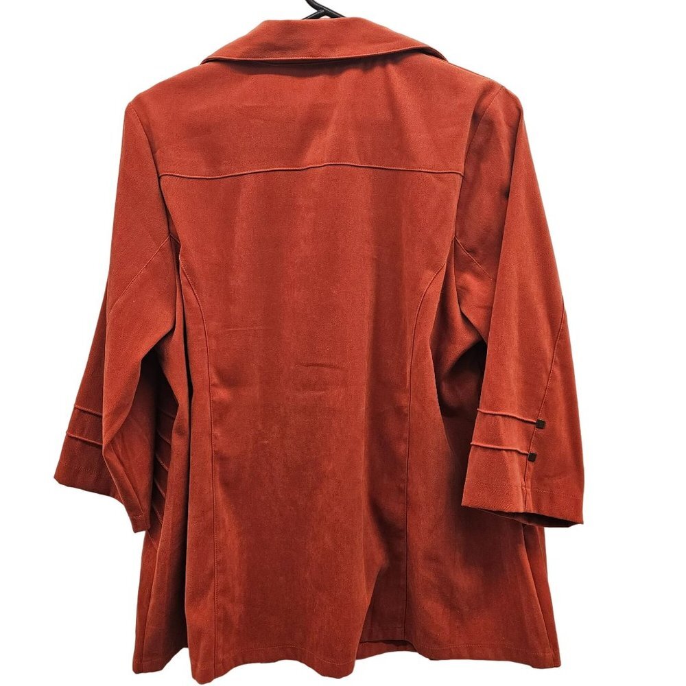 Penningtons Burnt Orange Snap Button Front Closur… - image 2